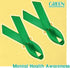 400 Pieces Mental Health Awareness Ribbon Green Satin Ribbon Lapel Pins Fabric Ribbons with Safety Pins for Women Men...