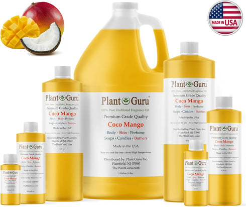 Coco Mango Fragrance Oil 4 fl. oz. Scented Oil for DIY Soap Making, Candles, Bath Bombs, Body Butters. Used in Aromatherapy Diffusers, Burners and...