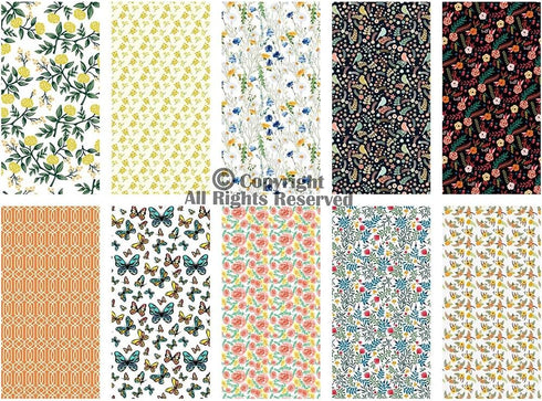 -25 Options- 100% Cotton Quilting Fabric Bundles 10pcs Fat Quarters 18”x21”-Medium Weight 5.2 oz- for Quilting, Sewing Project, Patchwork, DIY Cra...