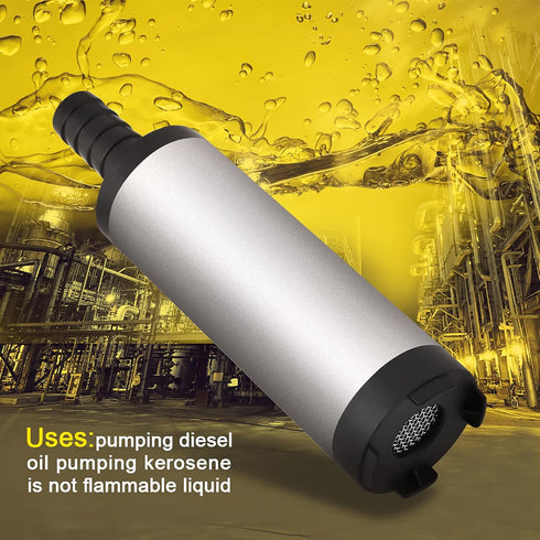12V 3.8cm 12L/min Stainless Steel Submersible Pump Discharge Diesel Water Kerosene Refueling Tool 8500r/m...