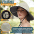 EINSKEY Women's Ponytail Sun Hat, Packable Wide Brim Large Head Bucket Hat for Fishing Hiking Gardening Safari Beach Pool...
