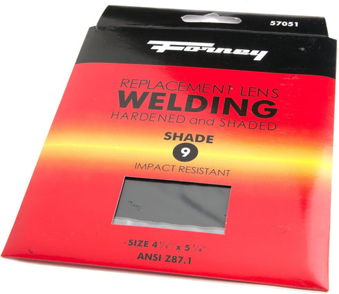 Forney 57051 Lens Replacement Hardened Glass, 4-1/2-Inch-by-5-1/4-Inch, Shade-9 , Green...