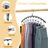 Legging Organizer for Closet, Metal Yoga Pants Hangers 1 Pack w/10 Clips Holds 10 Leggings, Hangers Space Saving Hanging Closet Organizer w/Rubber...
