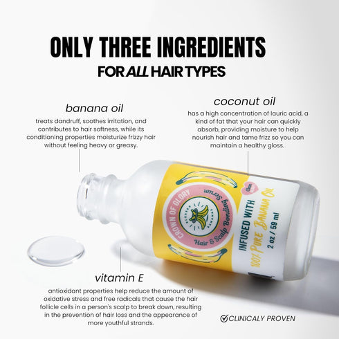 Hair & Scalp Bonding Serum - Repairs, Strengthens & Boosts Hair - Protects Against Damage - Infused with Banana Oil for All Hair Types - Enhances ...