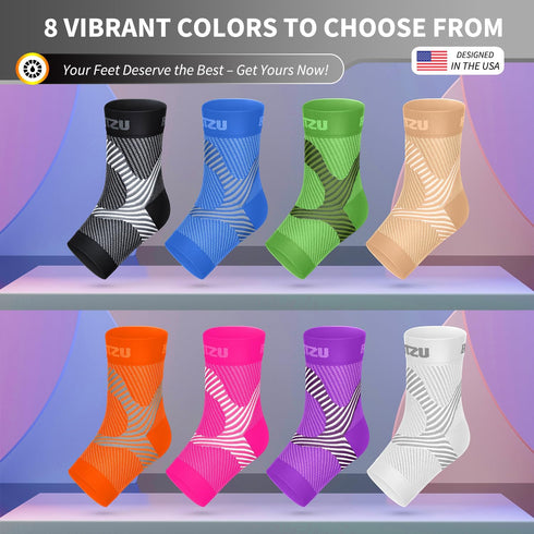 Compression Socks for Plantar Fasciitis, Achilles Tendonitis, Arthritis Relief, Ankle Brace Compression Sleeve with Foot Arch Support, Ankle Wrap ...