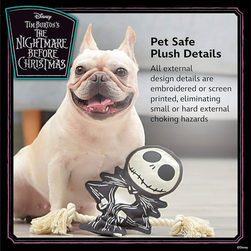 Disney for Pets Nightmare Before Christmas 10" Jack Skellington Flattie | Jack Skellington Flat Dog Toy | Nightmare Before Christmas Movie Toys fo...
