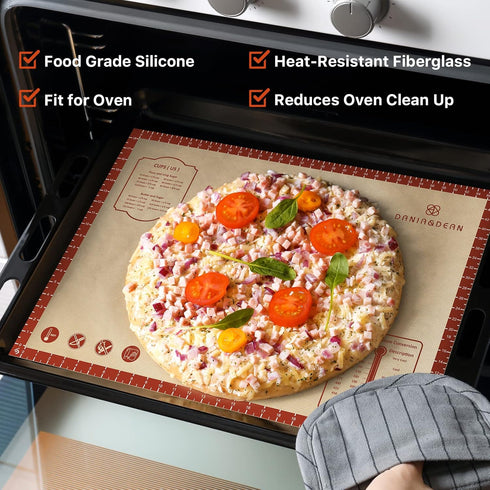 26x16 Inch Extra Thick Silicone Baking Mat with Measurements, Non-slip and Reusable - For Cookies, Bread, Pastry...