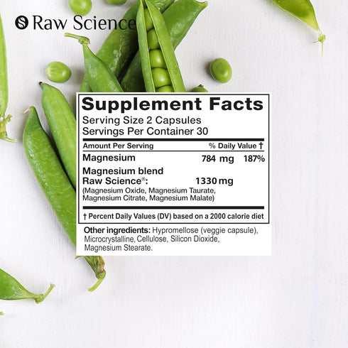 Magnesium Citrate Capsules | Multi Magnesium Supplement for Women & Men | Complete Magnesium Complex | High Absorption Magnesium Taurate for Relax...