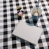 Buffalo Plaid Tablecloth 35 ? 35" - Black and White Checkered Tablecloth Style, Machine Washable Polyester, Waterproof, Easy to Care, Durable Smal...