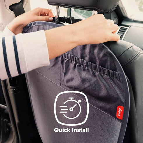 Diono Stuff 'N Scuff XL Kick Mat Back Seat Protector for Kids Feet with Storage Pocket, 100% Water Resistant for Protection of Your Upholstery fro...