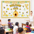 77Pcs Bee Bulletin Board Decorations Summer Bee Hive Cutout Classroom Bulletin Board Border Set Decoration Bee Sunflower Cut Outs for Wall Decor C...