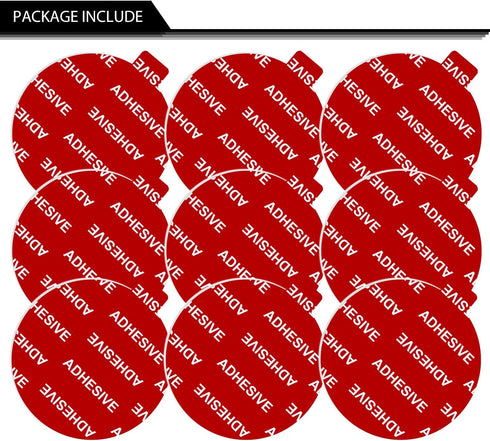 9 PCS 80mm(3.15 inches) Adhesives Pads for Dashboard/Windshield Suction Cup Mount, Transparent Double-Sided Sticker Windshield Mount Adhesives for...
