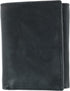 CTM® Men's American Bison Leather RFID Trifold Wallet, Black...