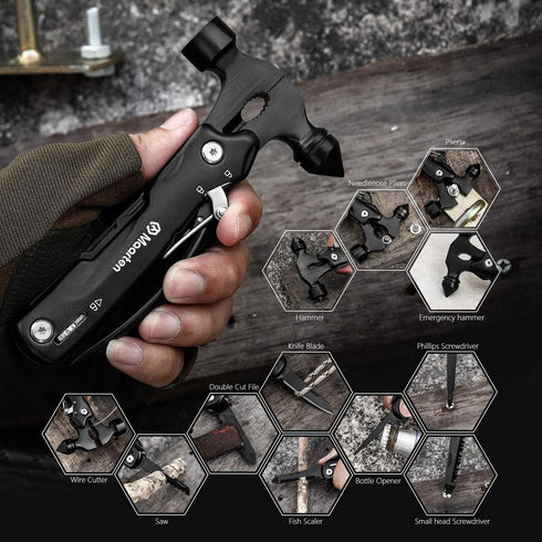 Dad Gifts for Men Dad Husband Grandpa, Unique Anniversary Christmas Birthday Gift Ideas for Men, Coo l Gadget Stocking Stuffer, 12 in 1 Emergency ...
