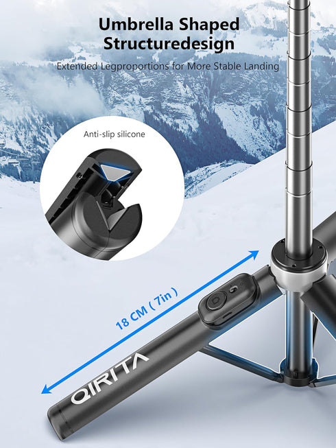 Selfie Stick & Phone Tripod, All in 1 Selfie Stick Tripod with Remote, Phone Travel Tripod Stand for Video Recording, Live Streaming, Photograph, ...