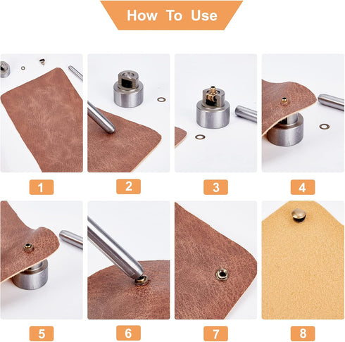 PH PandaHall 20 sets Boot Hooks Brass Shoes Eyelets Buckles Boot Lace Hooks Press Stud Tools with Rivets Shoe Repair Kit for Climb Hiking Shoes Wo...