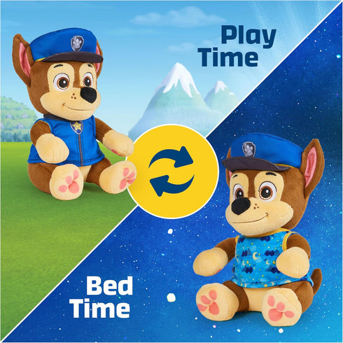 Paw Patrol, Bedtime Plush Chase, 10-Inch Stuffed Animal with Reversible Outfit, Kids Toys for Boys & Girls Ages 3 and Up...