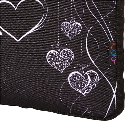 iColor Purple Butterflies Canvas Laptop Carrying Shoulder Sleeve Case Protective Bag Briefcase Fits 11.6 12 12.9 13 13.3 Inches Laptop Ultrabook N...