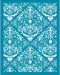 OLYCRAFT 4x5 Inch Skull Brocade Clay Stencils Skull Non-Adhesive Silk Screen Stencil Vintage Pattern Clay Silk Screen Reusable Mesh Transfer for P...