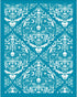 OLYCRAFT 4x5 Inch Skull Brocade Clay Stencils Skull Non-Adhesive Silk Screen Stencil Vintage Pattern Clay Silk Screen Reusable Mesh Transfer for P...