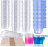 LET'S RESIN Epoxy Mixing Cups Kit,200Pcs, Plastic, 30ml Disposable Measuring Cups,50 Wooden Stirring Sticks, Dropper for Paint Mixing, Jewelry Mak...