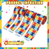 4Rolls 20Yards Autism Awareness Wired Ribbon Colorful Puzzle Fabric Ribbon for Gift Wrapping Bow Wreath Making Craft Supplies, 2.5 Inch/1.5 Inch...