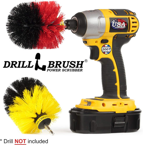 Spin Brush Cleaning Kit - Drill Brush - Concrete, Brick, Fireplace, Stone - Bird Bath - Garden Statuary - Bathroom Accessories - Soap Scum, Hard W...