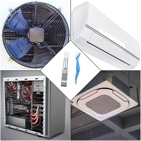 Air Conditioner Condenser Fin Comb Cleaner kit 2Pcs, Air Conditioner Fin Cleaner Brush Kit, Kitchen Appliances Coil Whisk Clean Brush Stainless St...