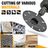 3 Inch Cut Off Wheel with 1/4" Mandrel Adapter for Die Grinder, 3/8" arbor Tungsten Carbide Blade Cutting Wheel for Drill, for Wood/Nails/Plastic/...