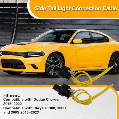 2Pcs Side Marker Light Connector 68213844AD 68213845AD 68214402AD 68214403AD Compatible with Chrysler 300 Dodge Charger 2015-2023, Side Marker Lig...