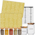 Clear Spice Jar Labels, Preprinted Waterproof Small Stickers for Organizing Kitchen and Pantry Herbs/Seasoning with White Text (Spice)...