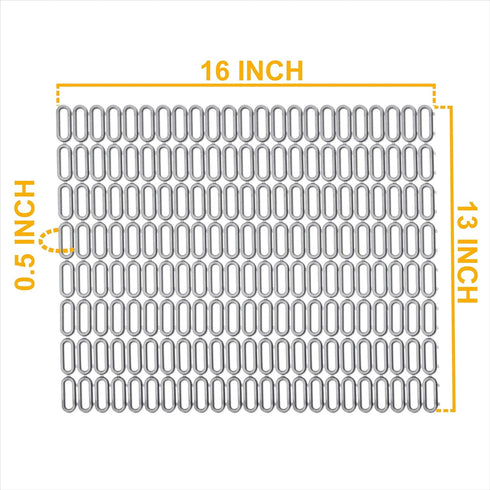 YBM Home 2-Pack Kitchen Sink Grid Plastic Protector Mat Pad Protect Surfaces and Dishes, Non-Skid Dish Protector with Quick Draining Holes, Gray...