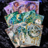30 Sheets Holographic Fantasy Star Moon Scrapbook Paper - Self Adhesive Shiny Mysterious Starry Night Scrapbook Washi Stickers for Junk Journal Su...