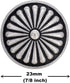 Bezelry 10 Pieces Flower Shield Metal Shank Buttons. 23mm (7/8 inch) (Antique Silver)...
