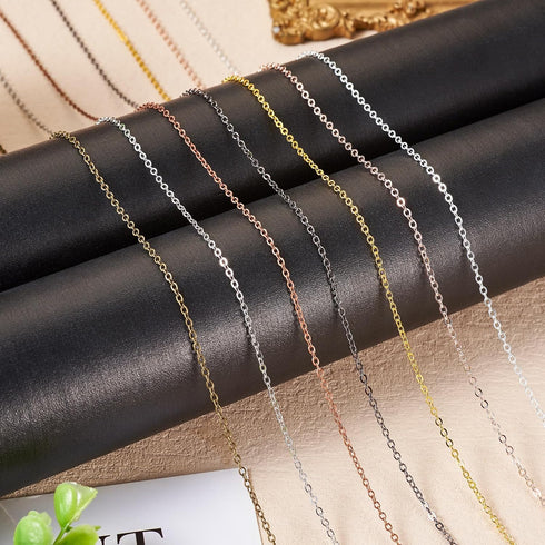Beadthoven 32.8Ft Brass Flat Cable Chain for Jewelry Making 2mm Black Flat Cross DIY Necklace Chain Bracelet Jewelry Finding Chains Extender Chain...