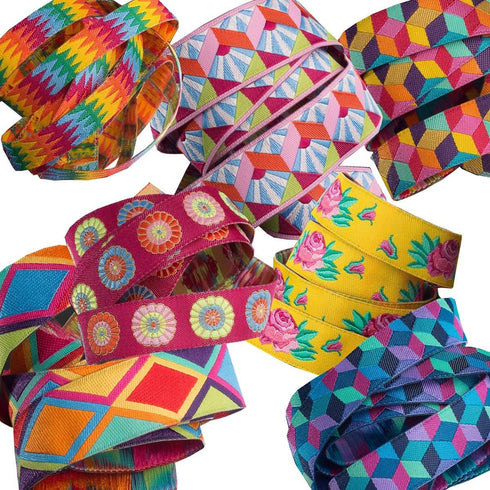 Renaissance Ribbons Inc Kaffe Fassett Spanish Rose Designer Ribbon Pack...