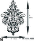 Damask Stencil, 6 x 9 inch (M) - Large Floral Allover Pattern Wall Stencils for Painting Template...