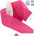 Morex Natural Burlap Wired Ribbon for Decorations, Holidays, Parties, Home and Outdoor Decor, 2.5" x 10 Yd, Hot Fuchsia/Pink...