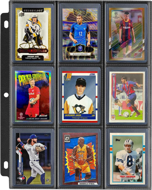 Toploader Binder Pages for Trading & Sports Card Toploader Storage, 9 Pocket Double-Sided Toploader Binder Sheets for TCG Toploaders, 252 Pockets...