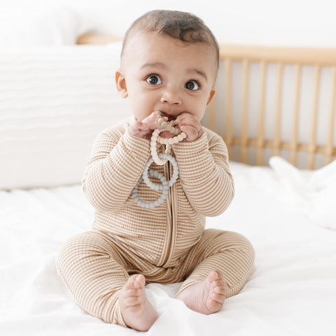 Ryan & Rose Cutie Clinks Attachable Teether Chew Toy for Babies (Neutral)...