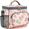FlowFly Insulated Reusable Lunch Bag Adult Large Lunch Box for Women and Men with Adjustable Shoulder Strap,Front Zipper Pocket and Dual Large Mes...