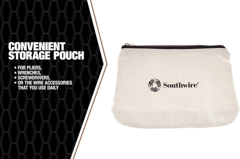Southwire 58282840 12 in. Canvas Zipper Bag Tool Pouch...