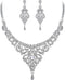 EVER FAITH Women's Austrian Crystal Art Deco Bridal Vase Flower Necklace Earrings Set...