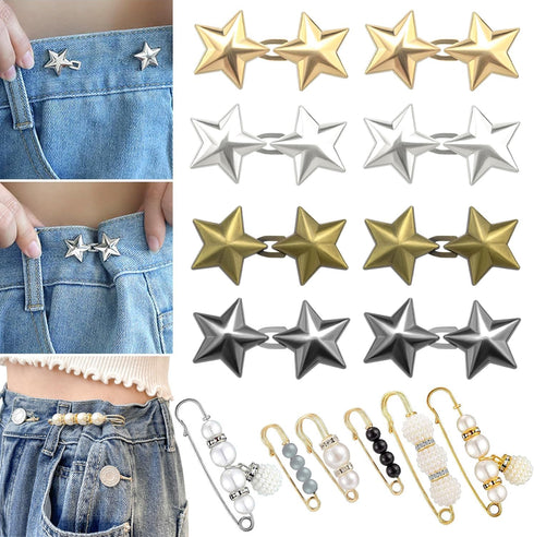 22 Pieces Pant Waist Tightener, No Sew and No Tool Detachable Button Pins for Jeans, Button for Jeans to Make Tighter, Adjustable Waistband Tighte...