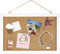 Cork Board Bulletin Board 12 x 7.8 Inches with Rectangle White Frame Hanging Pin for Walls Office Message Board or Vision Board Decoration...