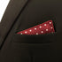 S&W SHLAX&WING Tie Sets for Men Wedding Necktie Red Burgundy Dot Extra Long Matching Pocket Square...