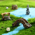 12 Pcs Garden Accessories Miniature Bridge Mini Lighthouse Water Well Bridge Figurines Pond Lawn Garden Ornament Figurines for DIY Craft Garden De...