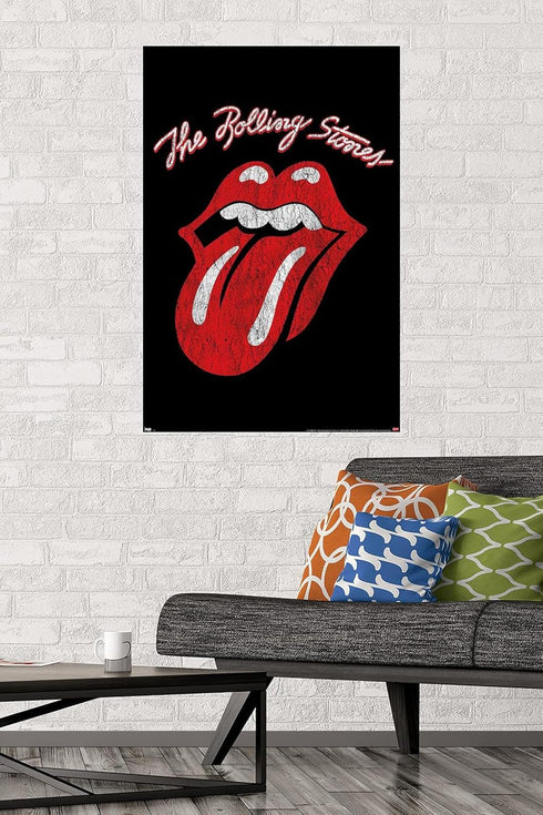 Trends International Rolling Stones-Classic Logo Premium Wall Poster, 22.375" x 34"...