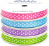 Ribbli 4 Rolls 3/8-Inch Easter Grosgrain Polka Dot Ribbon,Total 40 Yards,(Hot Pink/Blue Mist/Hyacinth/Apple Green),Easter Ribbon,Spring Ribbon Use...