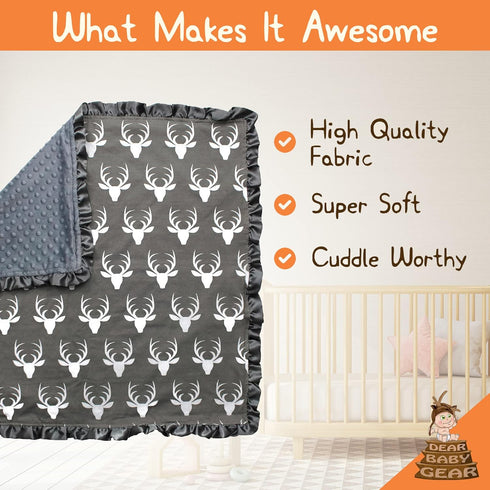 Dear Baby Gear Baby Blankets for Boys & Girls - Neutral Baby Blankets - Baby Girl Blanket & Baby Boy Blankets - Crib & Nursery Quilt - Baby Blanke...